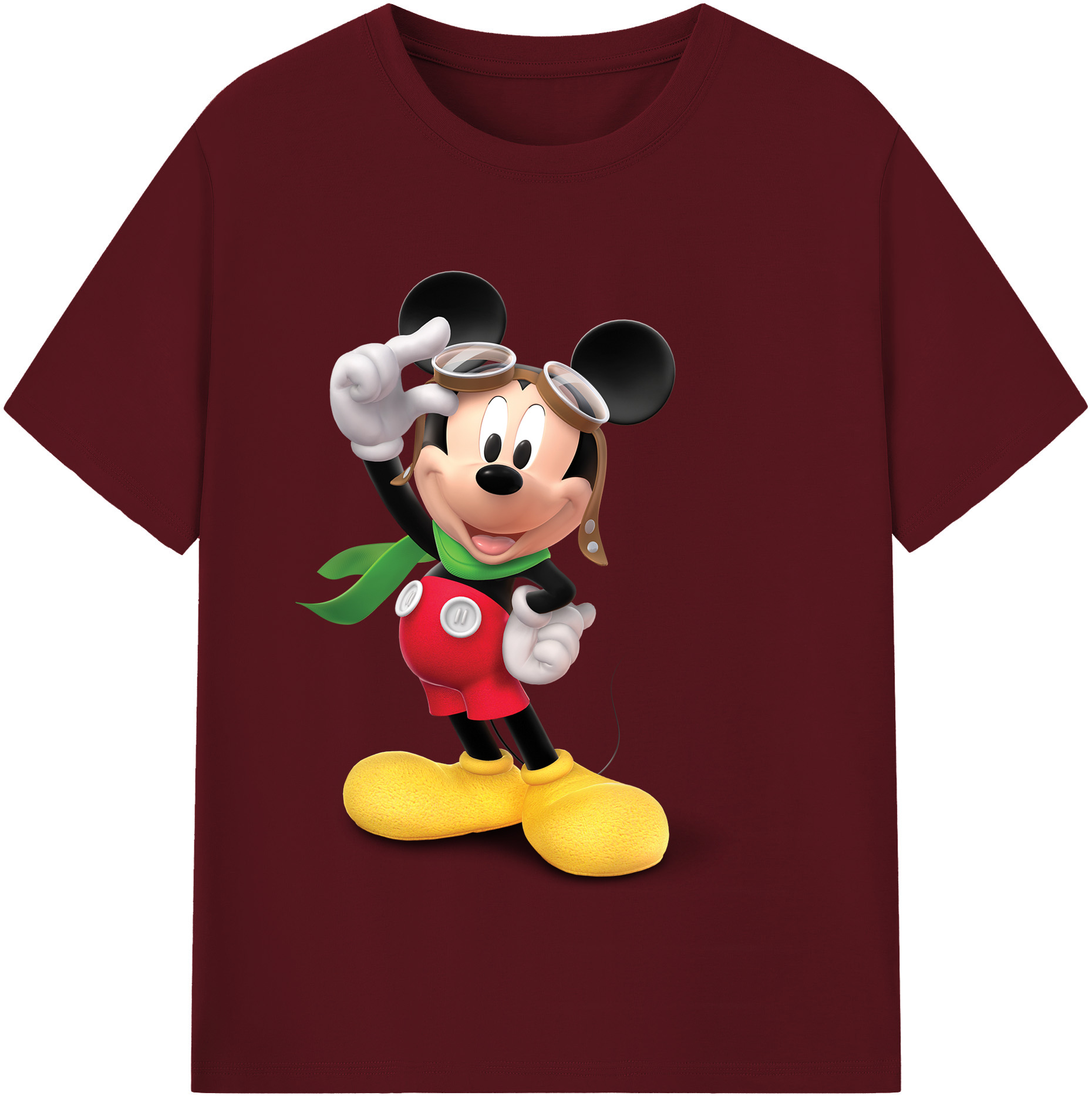 （画像用） ミッキーマウス Mickey Mouse 綿100％半袖Tシャツ（フロントプリント）